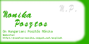 monika posztos business card